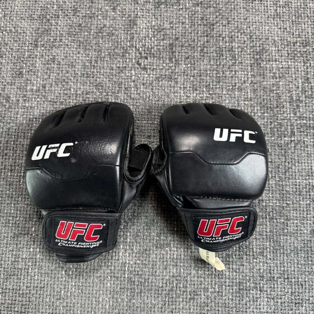 UFC MMA Grappling Gloves Unisex Adult Black Open Palm Training Gear